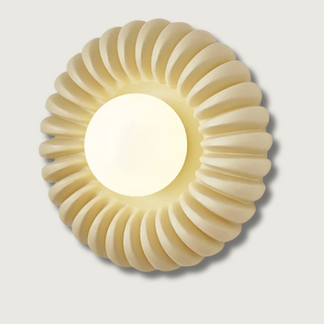 Modern Wall Sconce  Fluted Resin Design With LED Light - Product showcase