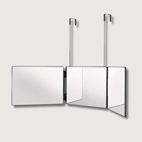 3-Panel Wall Mirror  Adjustable Height Rotating Design - Product showcase