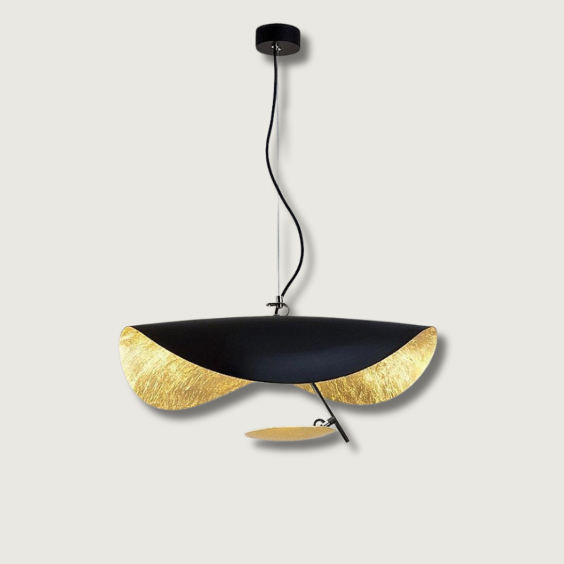 Modern Pendant Light Black Gold Curved Design - Product showcase