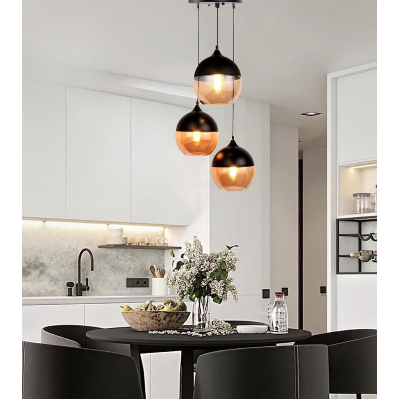 Modern Pendant Light Glass Globe Industrial Design - Product detail 17