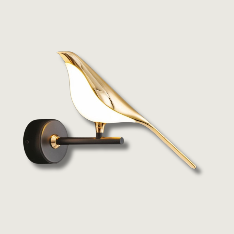 Modern Bird Wall Lamp Gold Plated LED Sconce - Product showcase