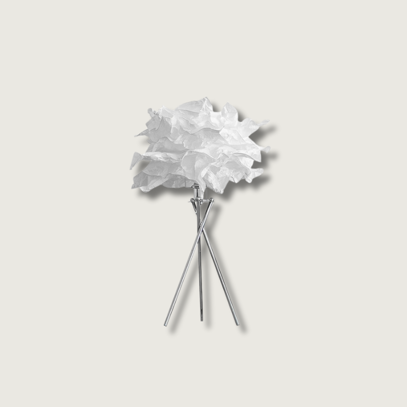 Cloud Paper Table Lamp  Sculptural White Shade Design - Product showcase