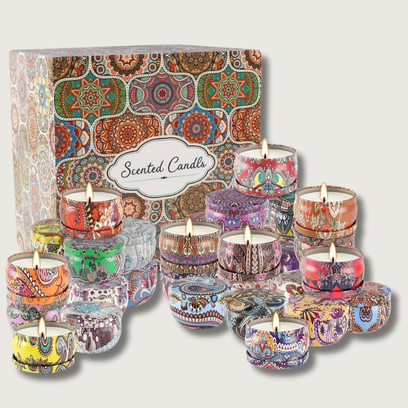 Bohemian Scented Candles  Artisan Soy Wax Collection - Product showcase