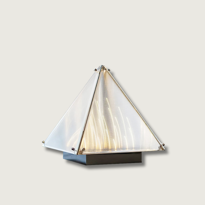 Modern Triangle Table Lamp Glass LED Design - Product showcase