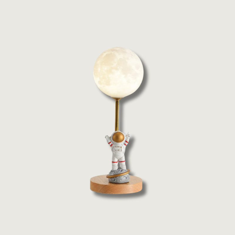 Moon Shape Table Lamp LED Astronaut Design - Product showcase