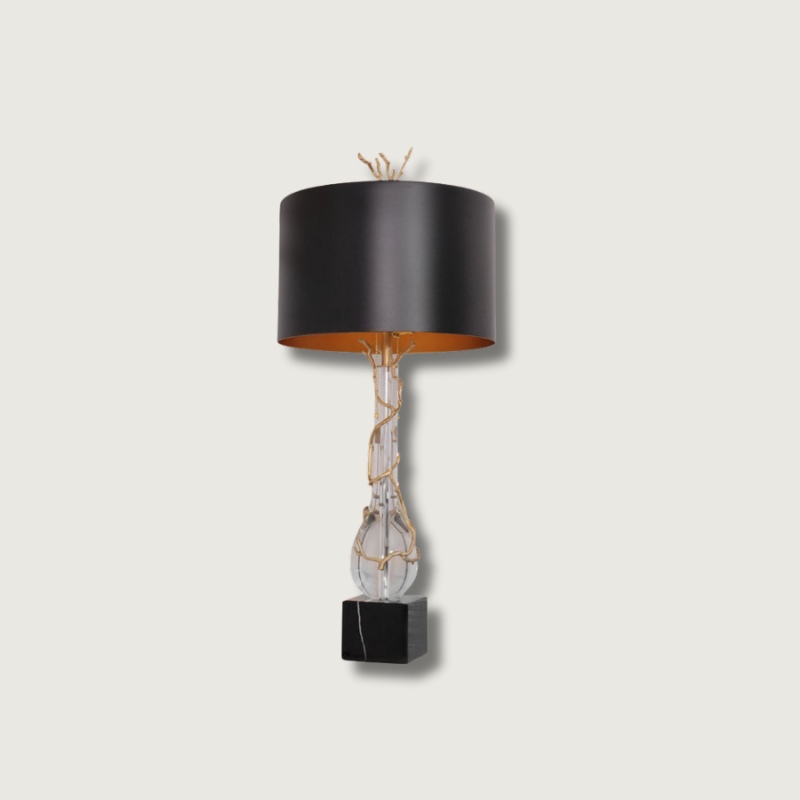 Natural Stone Table Lamp Glass Branch Design - Product showcase