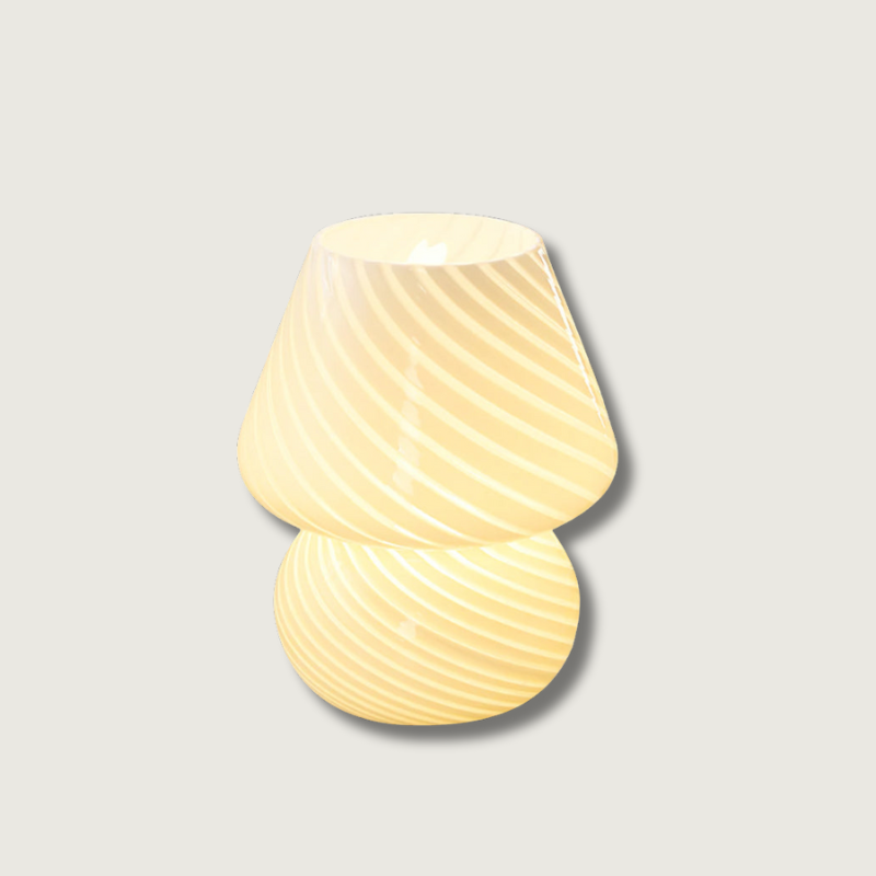 Glass Table Lamp Spiral Pattern Design - Product showcase