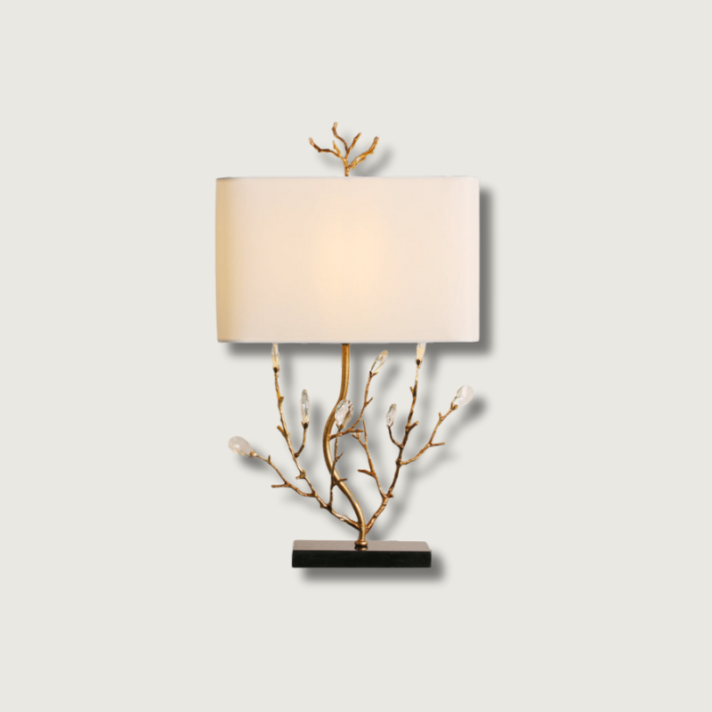 Botanical Table Lamp Brass Branch Design - Product showcase