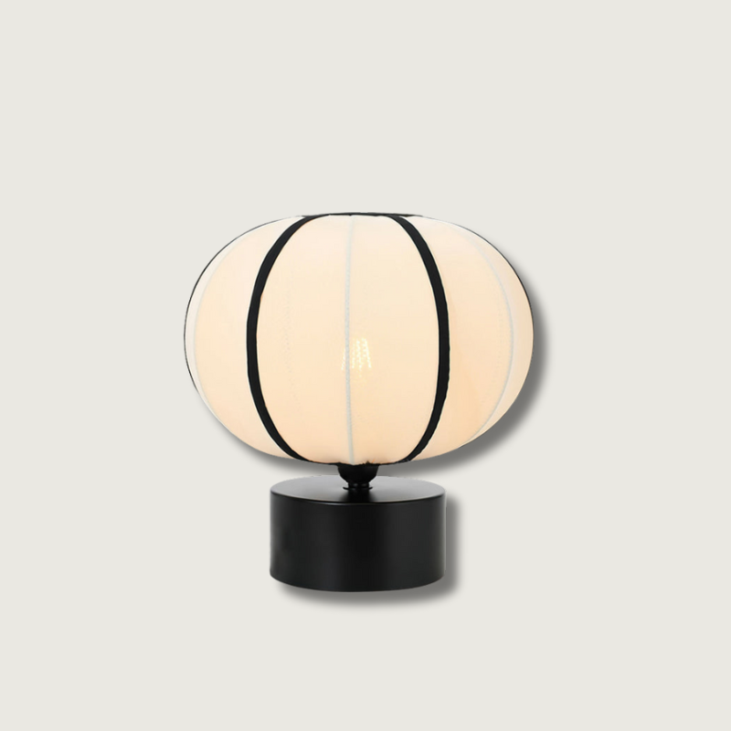 Modern Table Lamp Spherical Fabric Shade Design - Product showcase