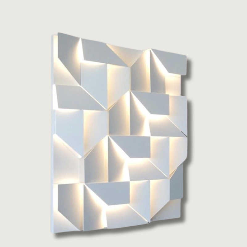 Modern 3D Wall Light Geometric LED Panel Design - Product showcase