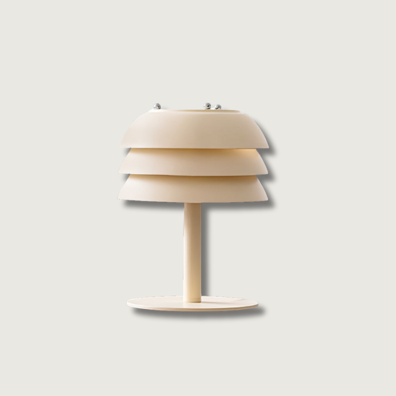Modern Table Lamp Layered Metal Shade Design - Product showcase
