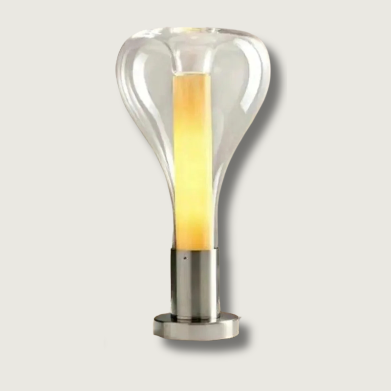 Modern Table Lamp Clear Glass Vase Design - Product showcase
