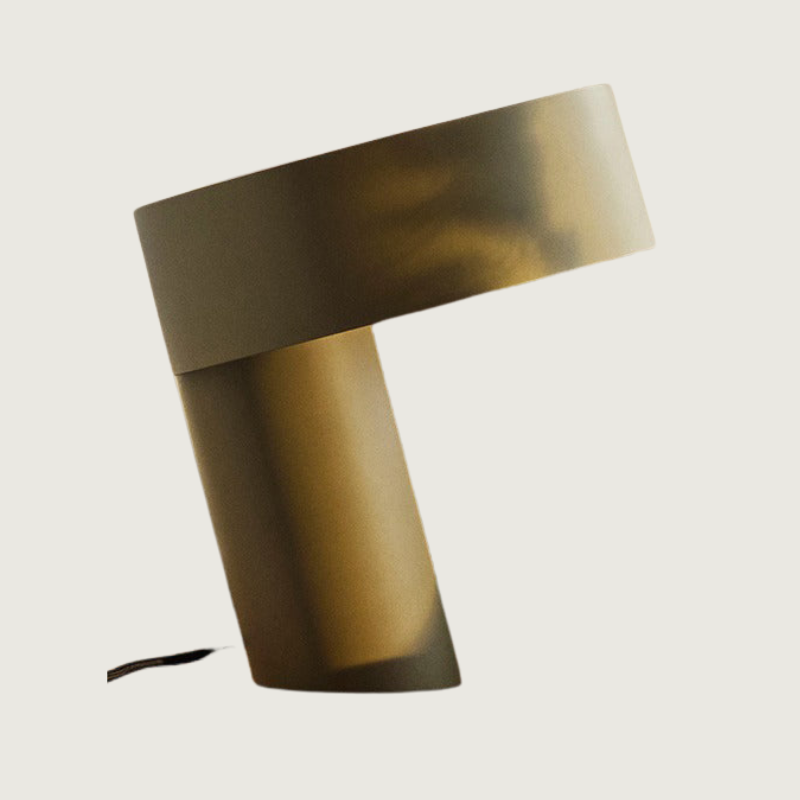 Modern Table Lamp Slanted Metal Design - Product showcase