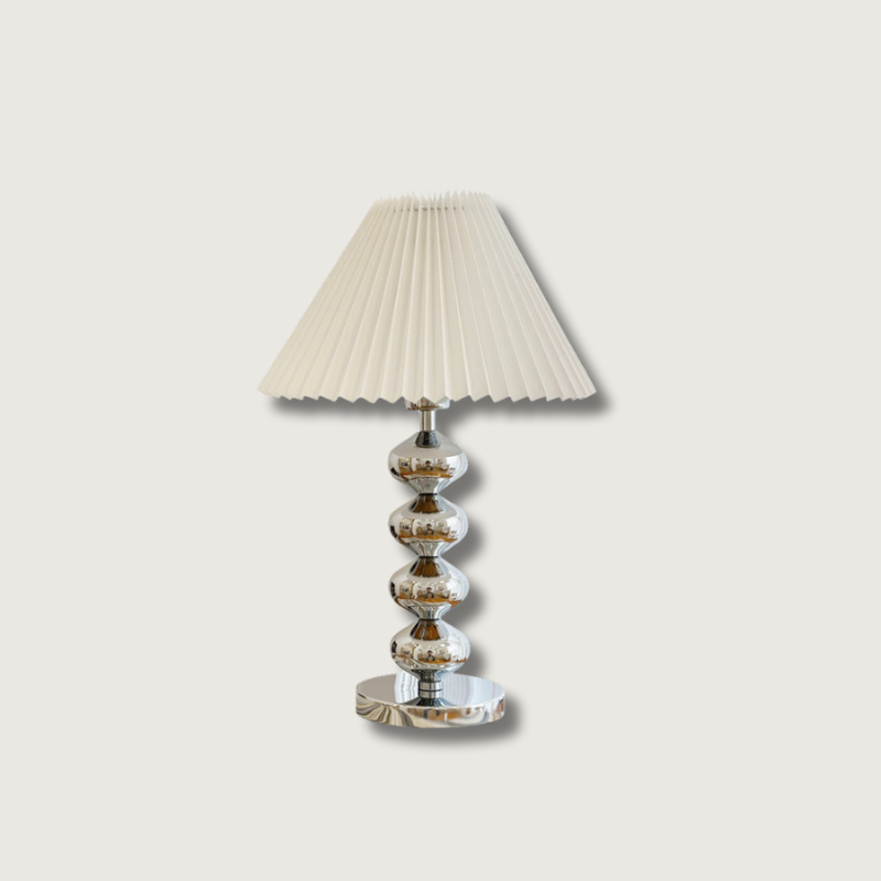 Modern Table Lamp Chrome Stacked Spheres Base - Product showcase