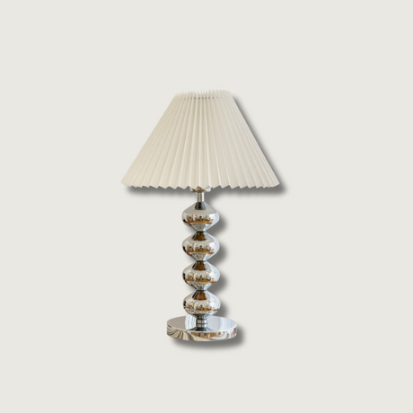 Modern Table Lamp  Chrome Stacked Spheres Base - Product showcase