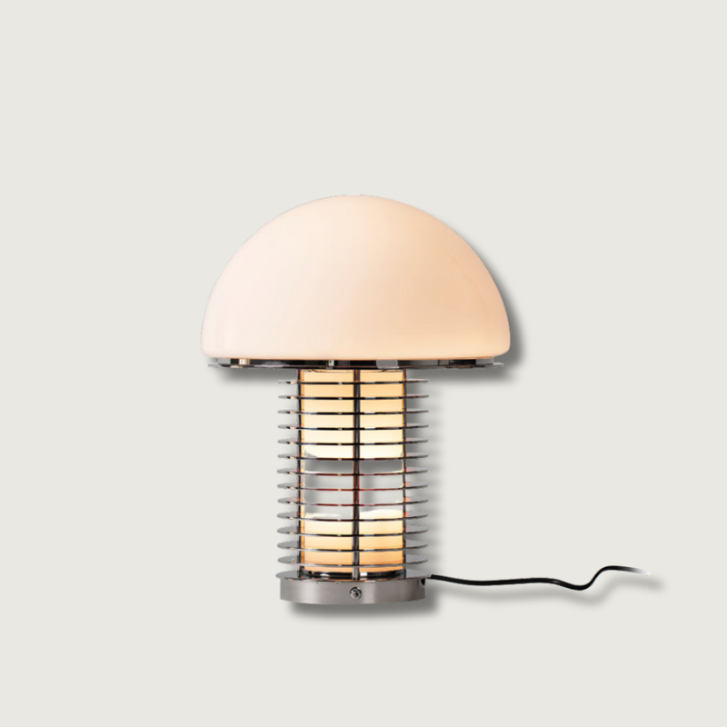 Modern Table Lamp Mushroom Dome Glass Shade - Product showcase