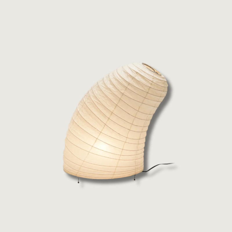 Japanese Paper Table Lamp Organic Sculptural Design - Product showcase