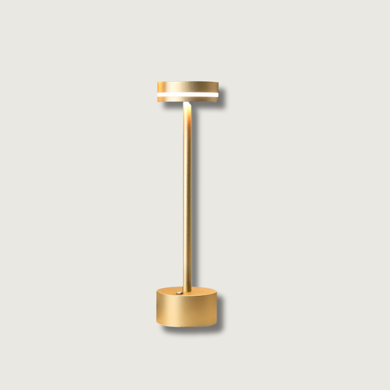 Modern LED Table Lamp Gold Metal Design with Warm Light - Product showcase