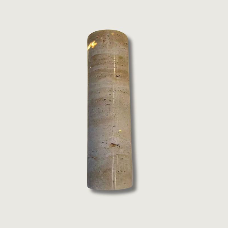 Modern Travertine Wall Light Natural Stone Cylinder Sconce - Product showcase