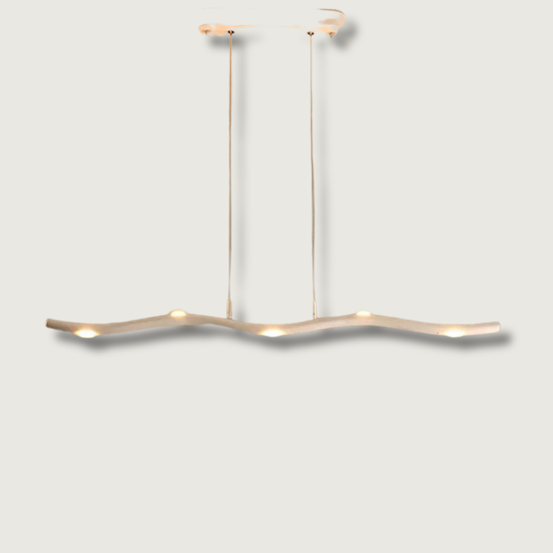 Modern LED Linear Pendant Light Zigzag Aluminum Design - Product showcase