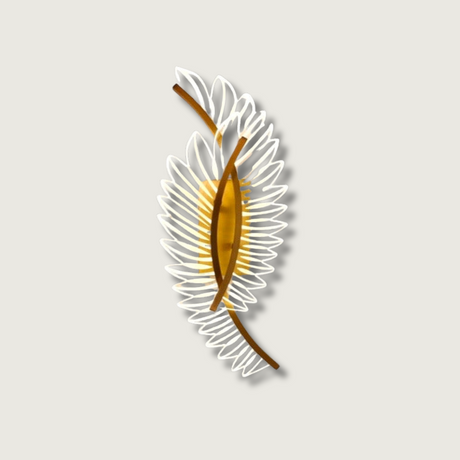 Modern Wing Wall Light  Gold LED Feather Design - Product showcase