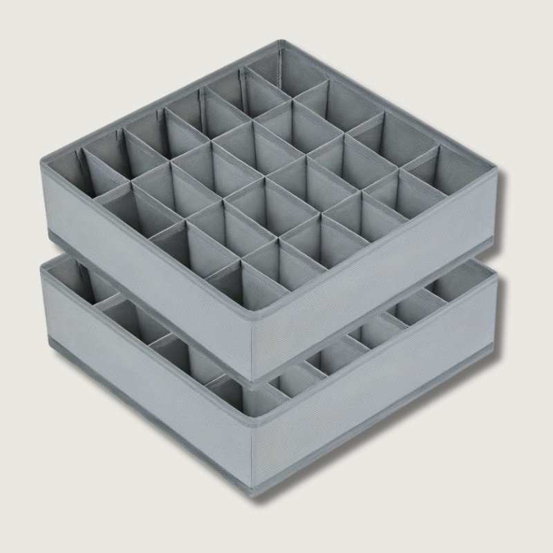 Drawer Organizer Set  24-Compartment Collapsible Storage Bins - Product showcase