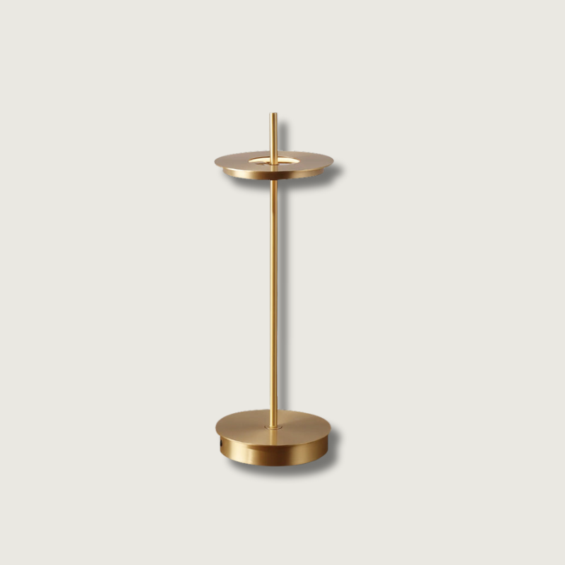 Modern Metal Table Lamp Floating Disc Design - Product showcase