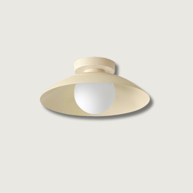 Modern Ceiling Light Cream Glass Shade Design - Product showcase