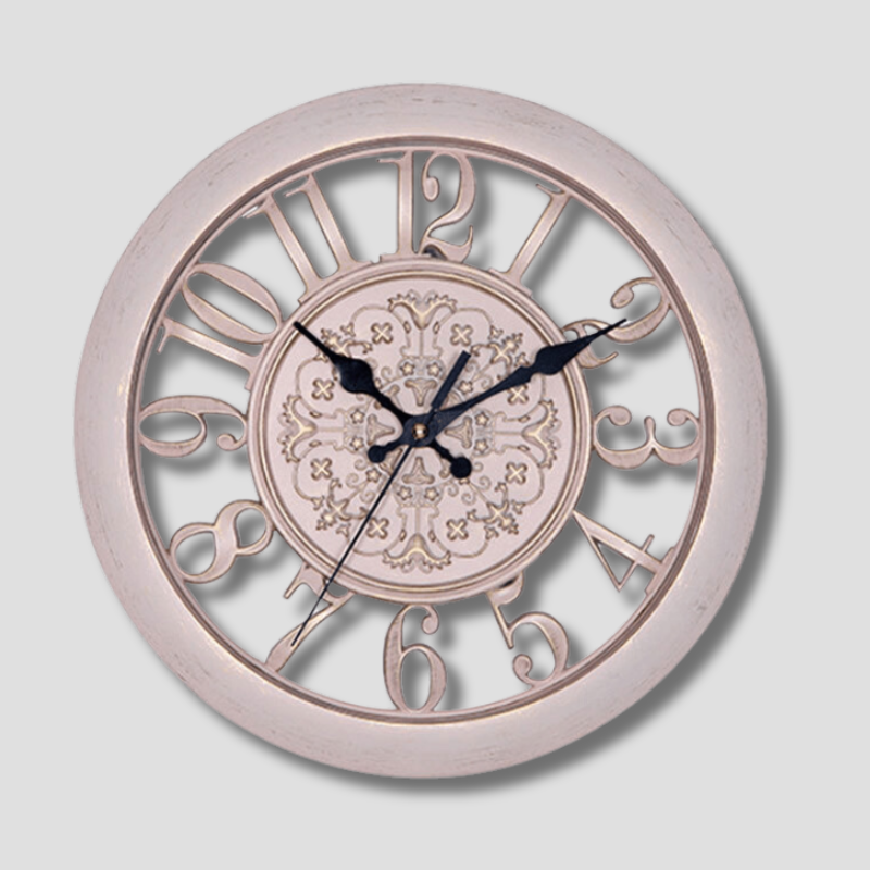 Vintage Wall Clock  Ornate Medallion Design - Product showcase