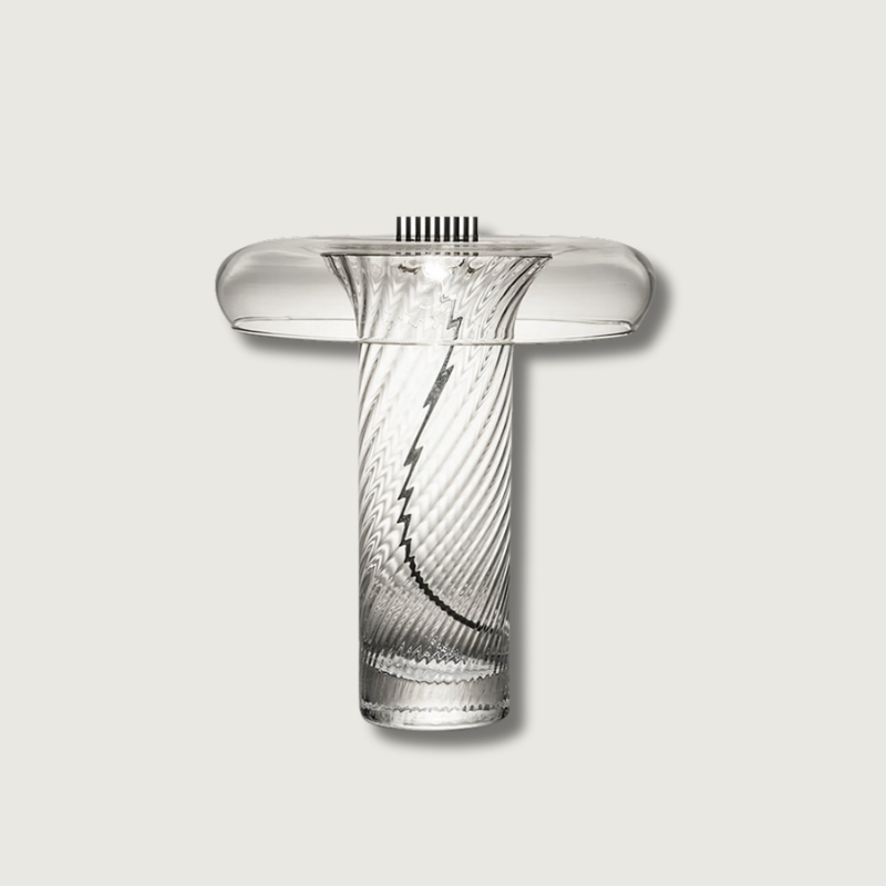 Modern Glass Table Lamp Spiral Crystal Design - Product showcase