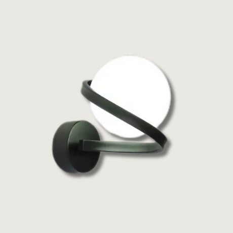Modern Wall Sconce  Curved Metal Globe Design - Product showcase