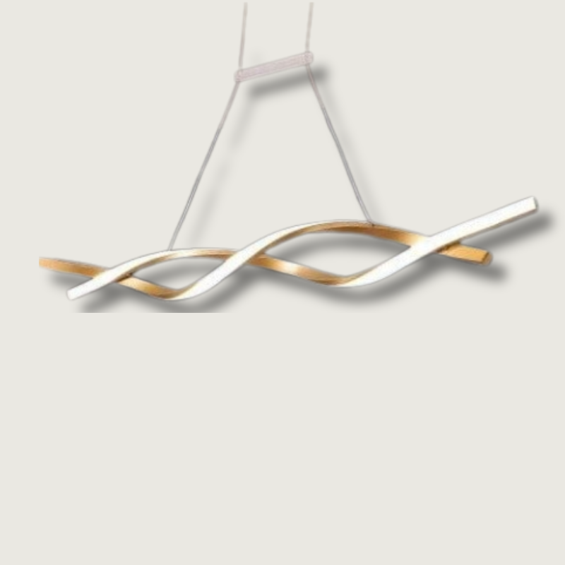 Modern Spiral Chandelier Wave Design LED Pendant Light - Product showcase