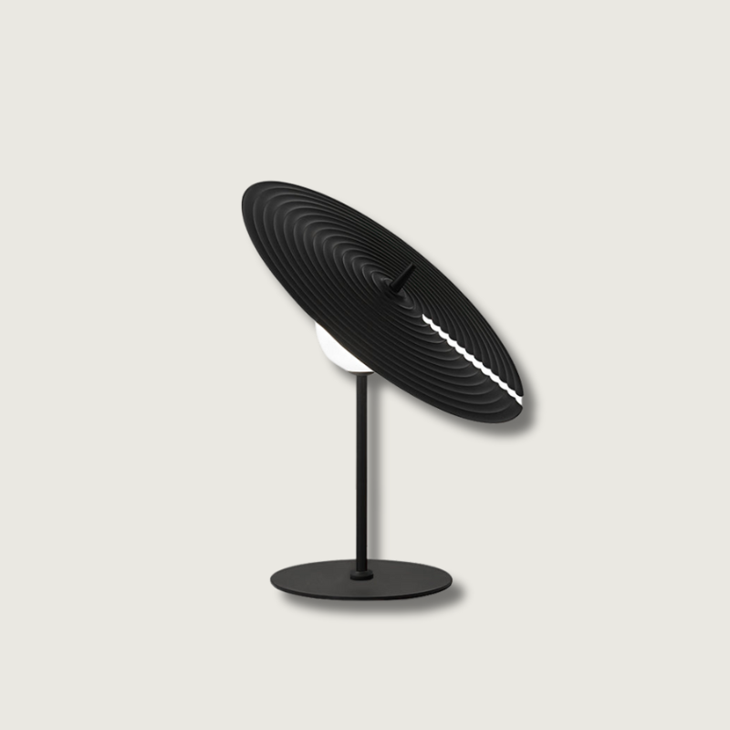 Modern Table Lamp Rotating Disc Shade Design - Product showcase