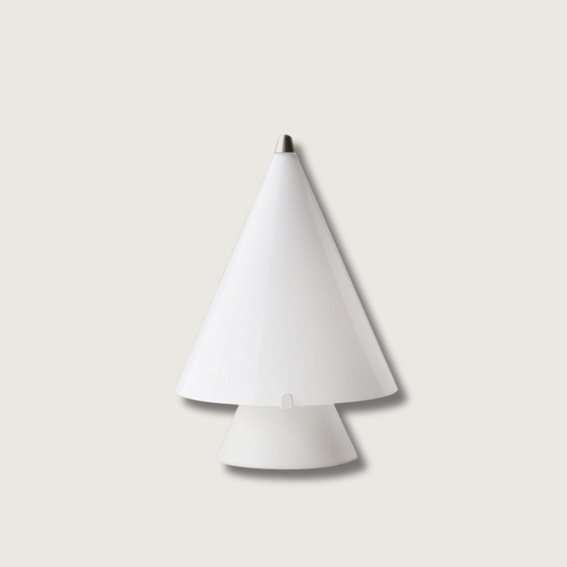 Modern Table Lamp Conical Glass Shade Design - Product showcase