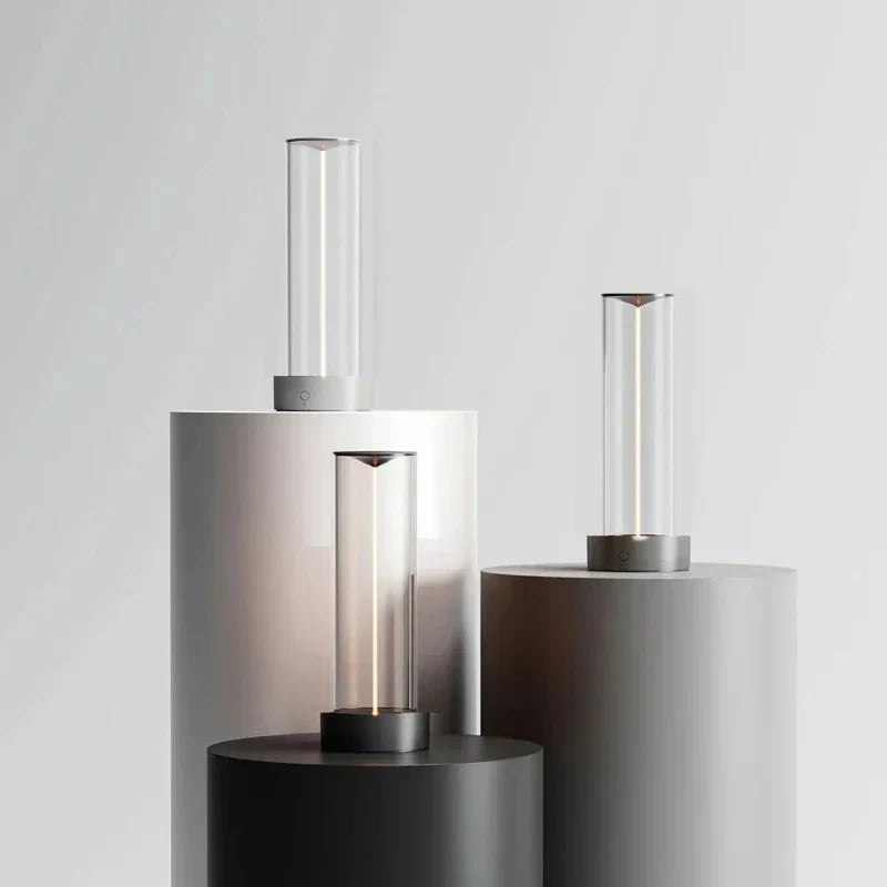 Modern Touch Table Lamp Cylindrical LED Design - Product detail 4