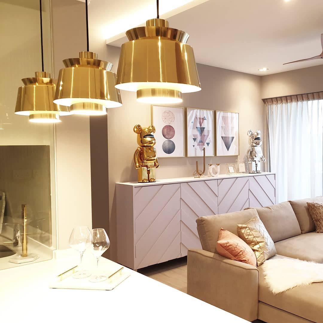 Modern Brass Pendant Light  Tiered Metallic Shade Design - Product detail 8