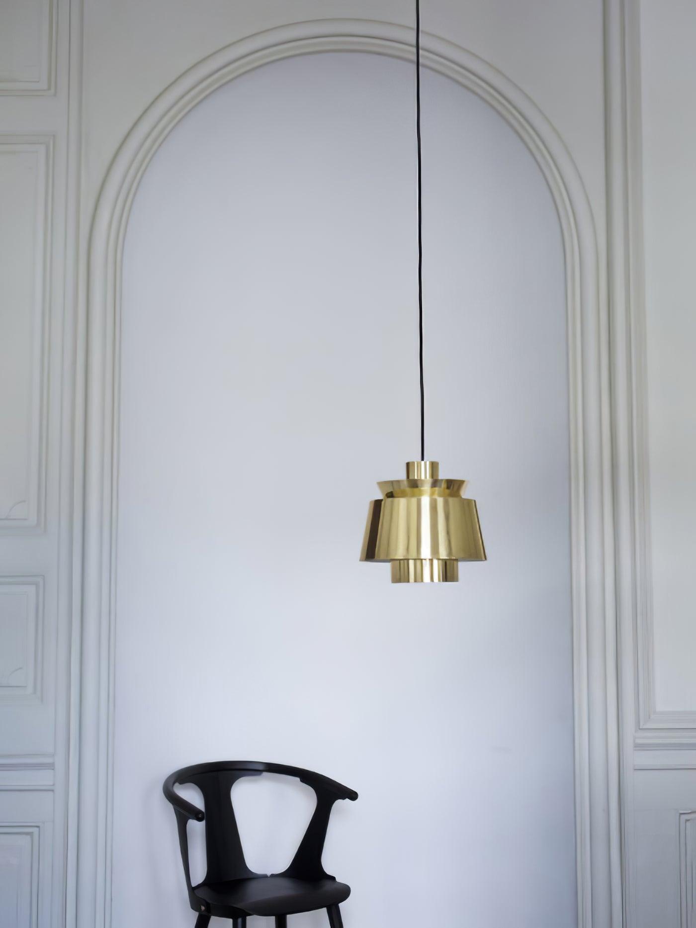 Modern Brass Pendant Light  Tiered Metallic Shade Design - Product detail 29