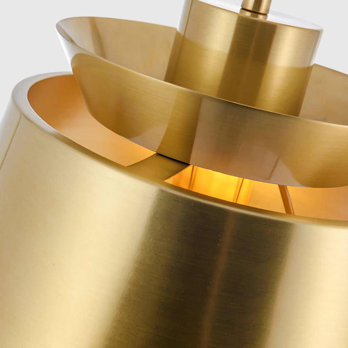 Modern Brass Pendant Light  Tiered Metallic Shade Design - Product detail 22