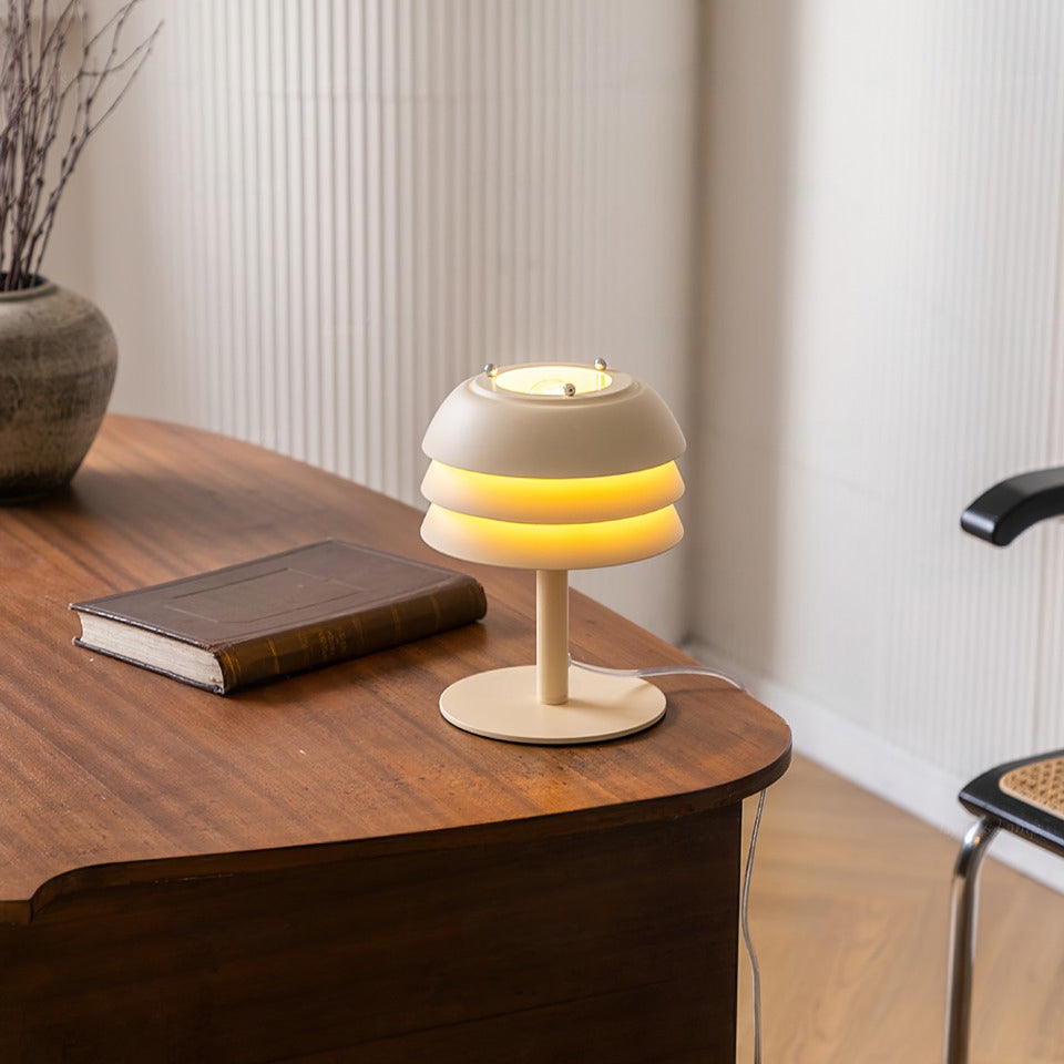 Modern Table Lamp Layered Metal Shade Design - Product example