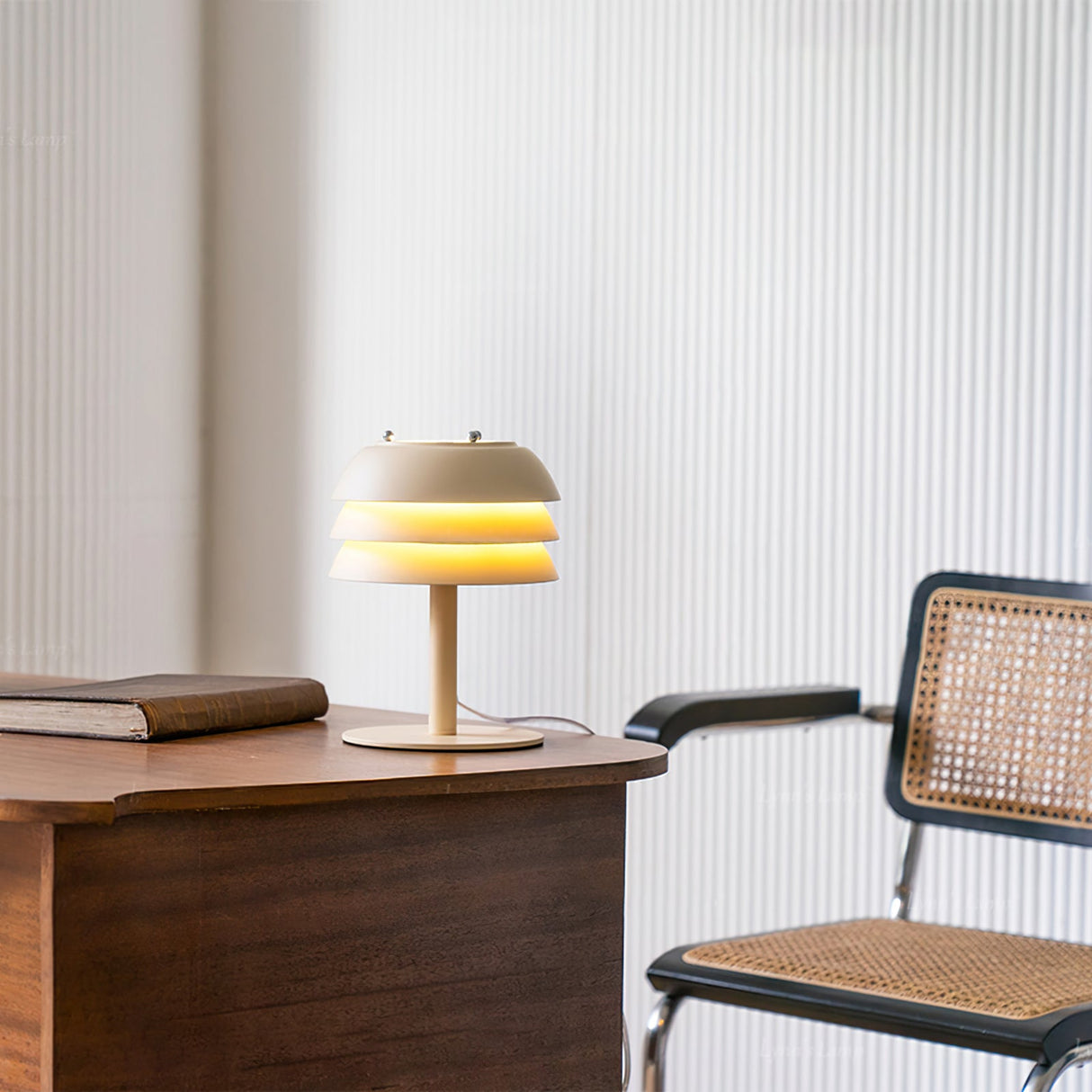 Modern Table Lamp Layered Metal Shade Design - Product detail 7