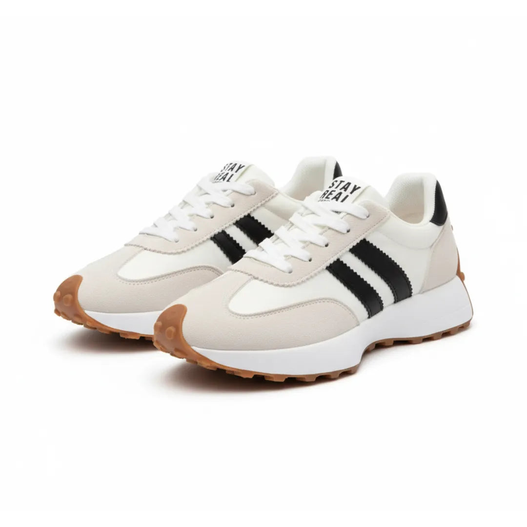 Womens Retro Sneakers Orange Vegan Leather Walking Shoes - Product detail 10