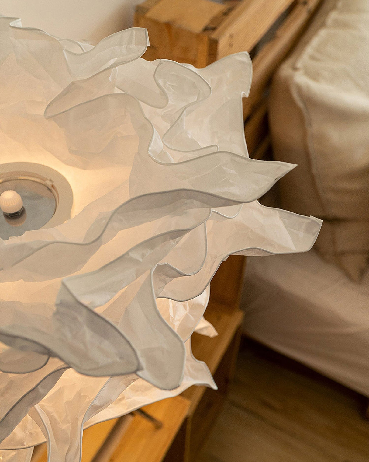 Cloud Paper Table Lamp  Sculptural White Shade Design - Product detail 7