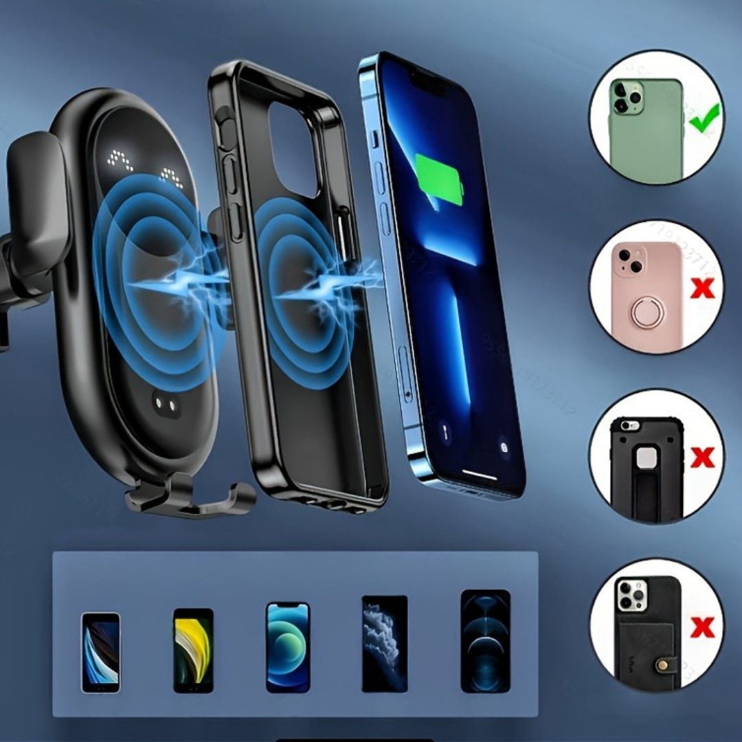 Wireless Car Phone Holder Automatic Sensor Charging Mount - Product example