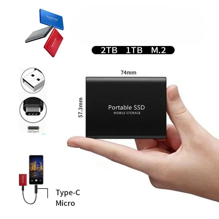 Portable External SSD High-Speed Data Storage Device - Detailed view