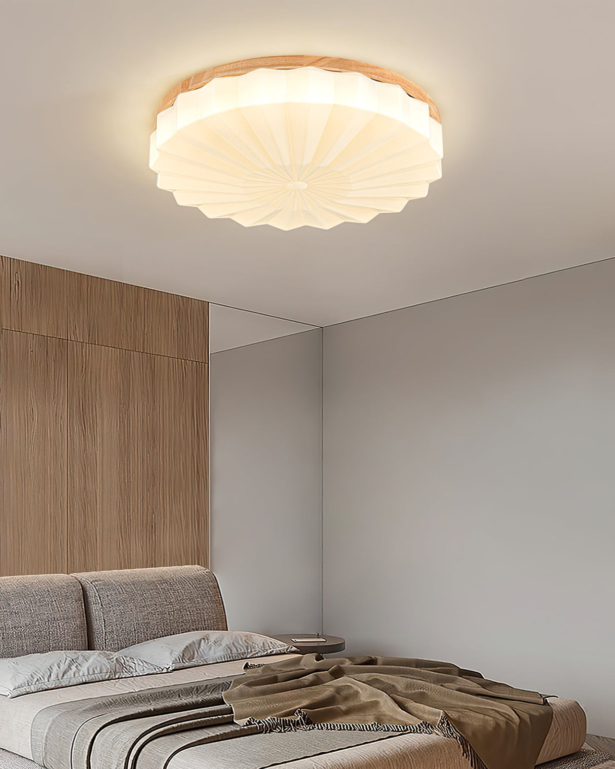 Modern Ceiling Light Wood Frame Geometric Pattern - Product detail 17