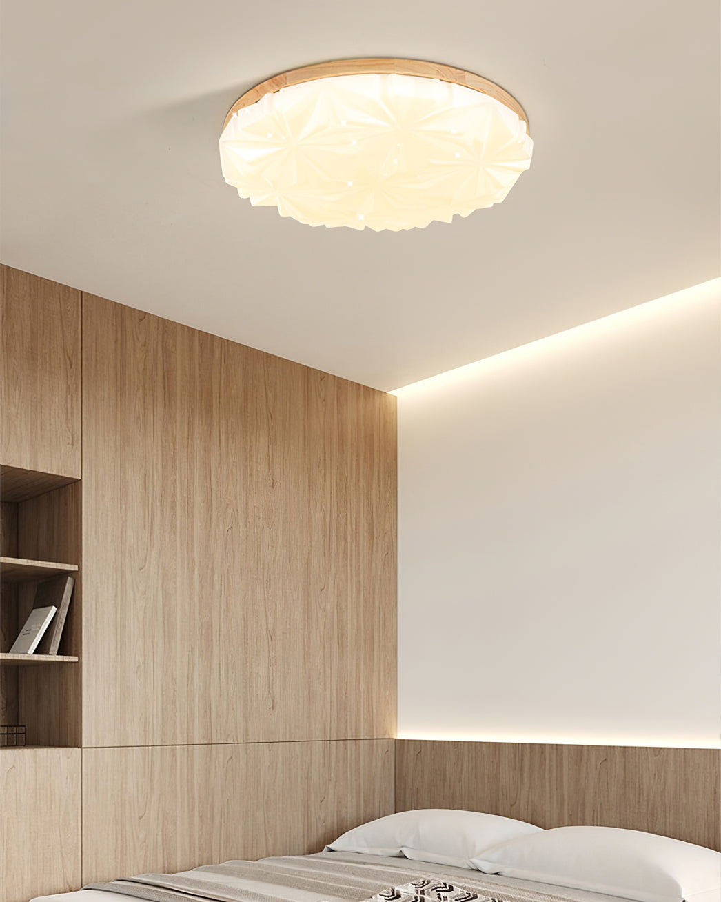 Modern Ceiling Light Wood Frame Geometric Pattern - Product detail 21
