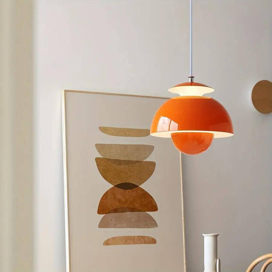 Scandinavian Pendant Light  Retro Dome Design - Detailed view