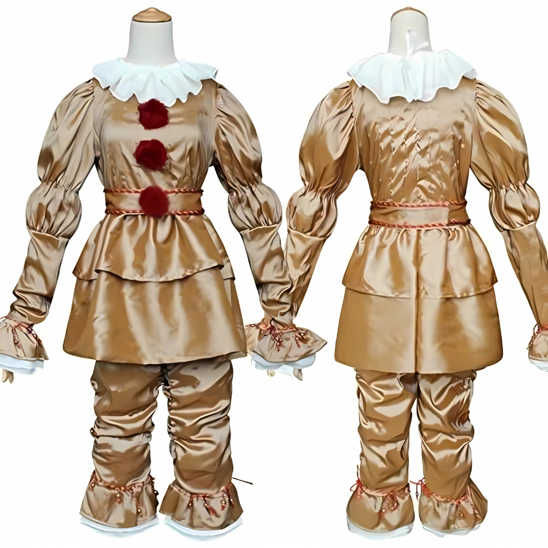 Vintage Halloween Clown Costume  Victorian Style Ruffled Design - Product example
