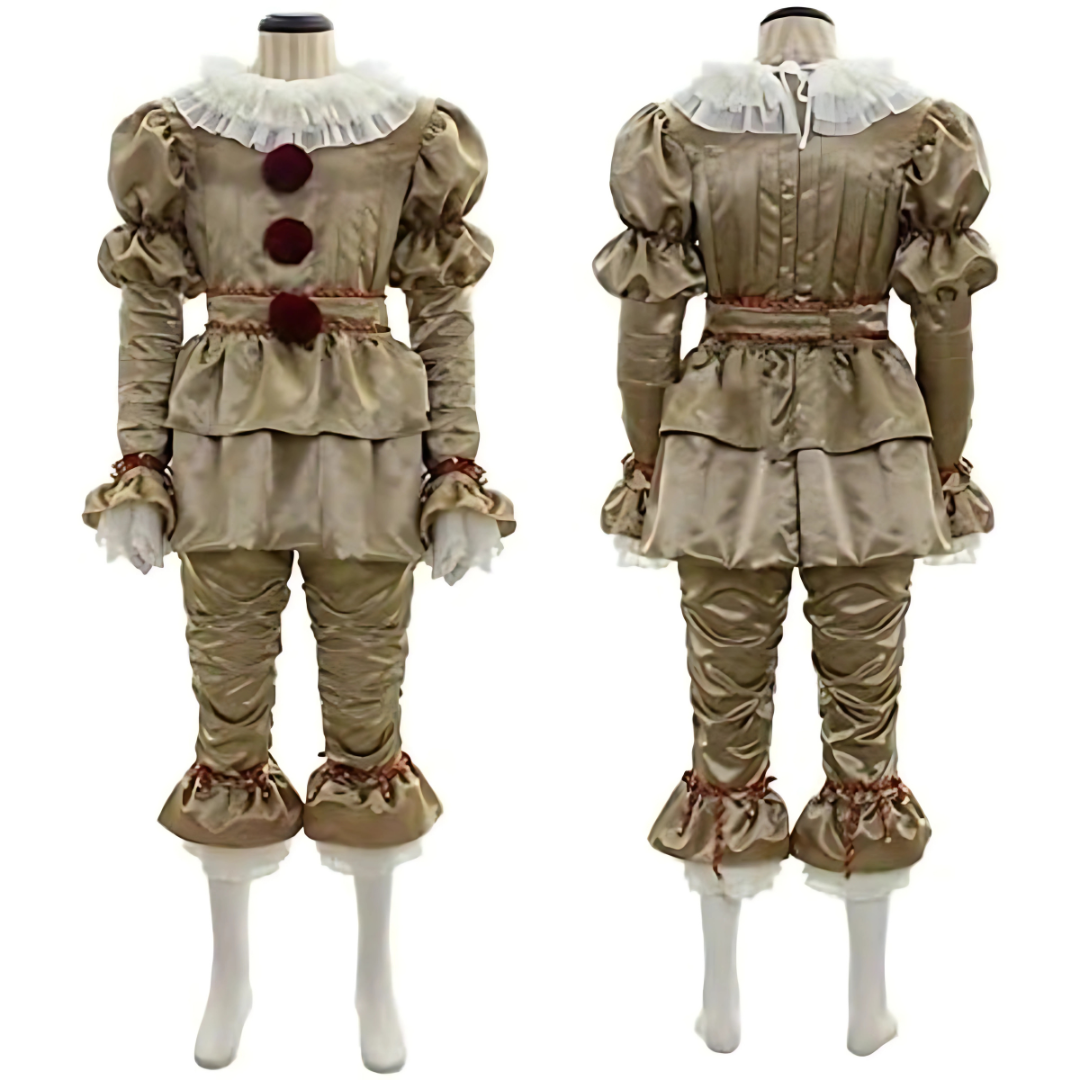Vintage Halloween Clown Costume  Victorian Style Ruffled Design - Product detail 5