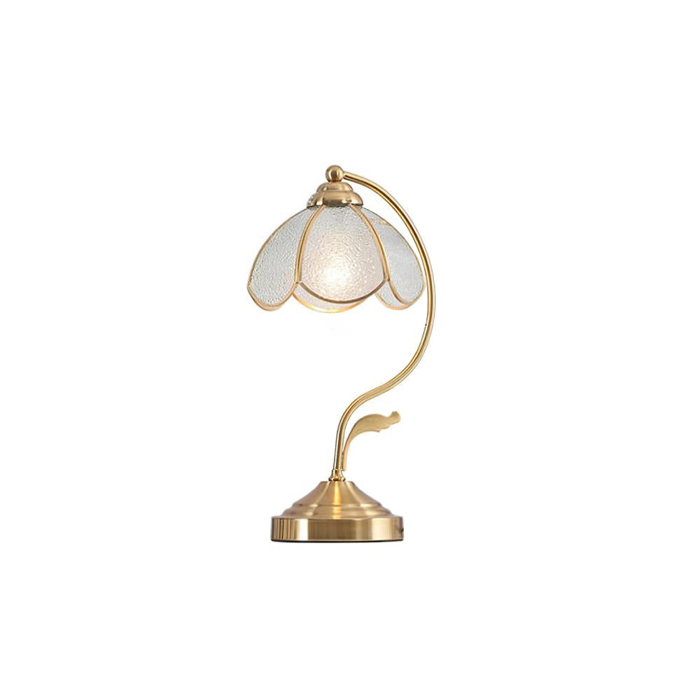 Floral Glass Table Lamp Brass Frame with Petal Shade - Product detail 14